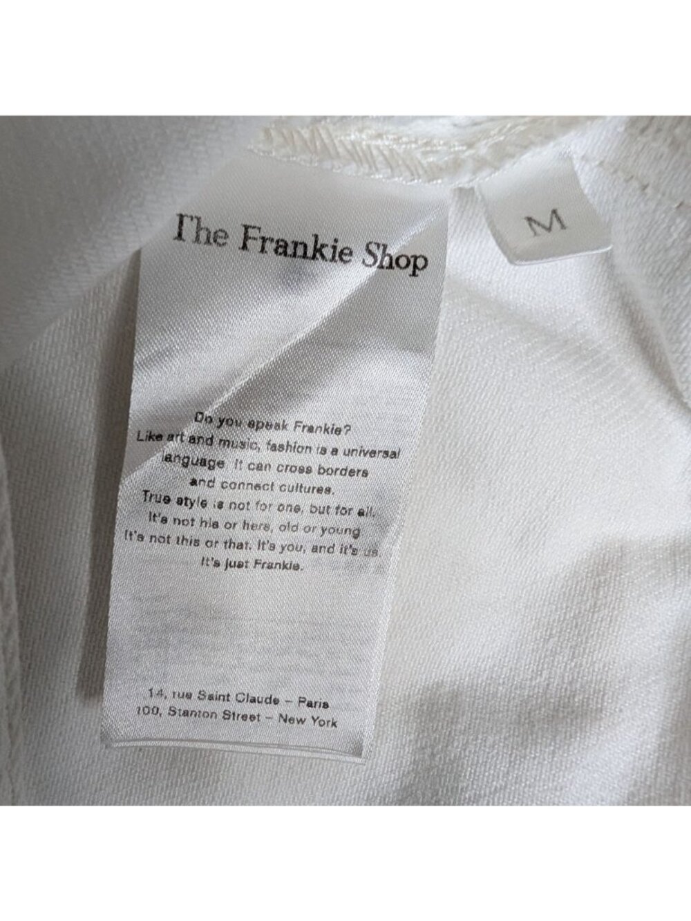 The Frankie Shop Xavier Pleated White Denim High-Rise Shorts Size M - Picture 8 of 12